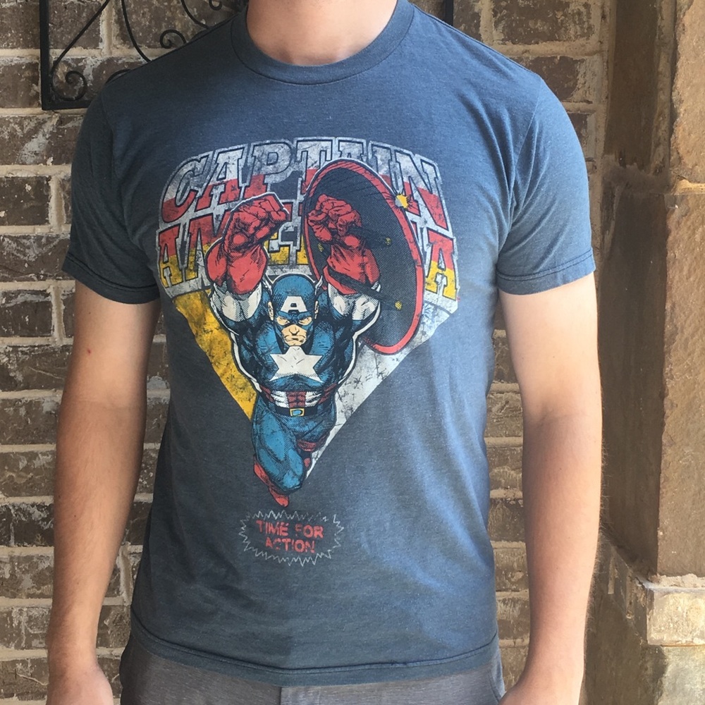 Comic Book Captain America Shirt